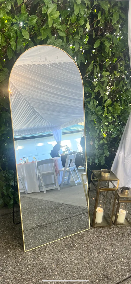 Large Gold Arched Mirror