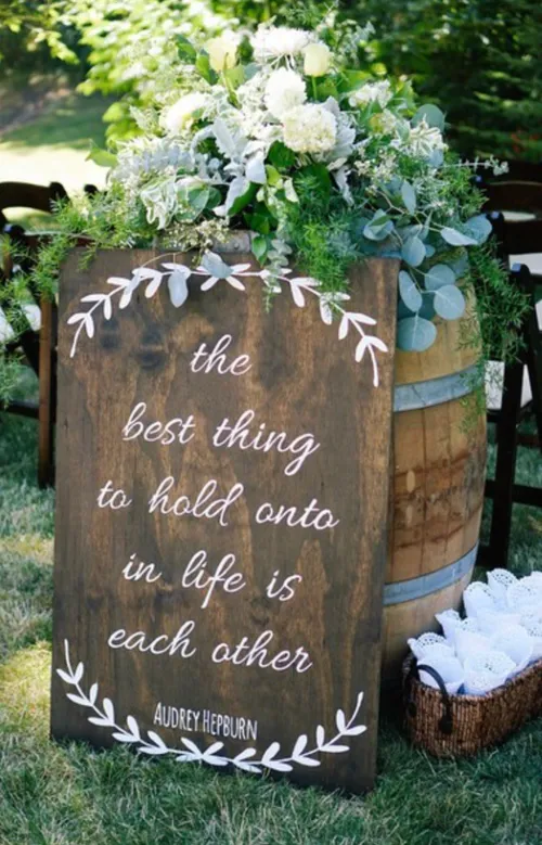 Audrey Hepburn Quote - Leaning Sign