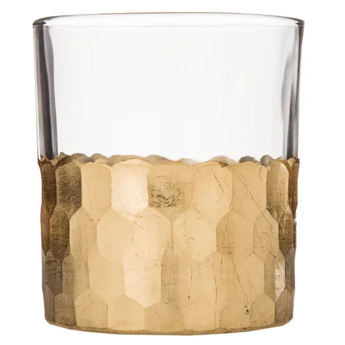 Gold Honeycomb Candle Holder 