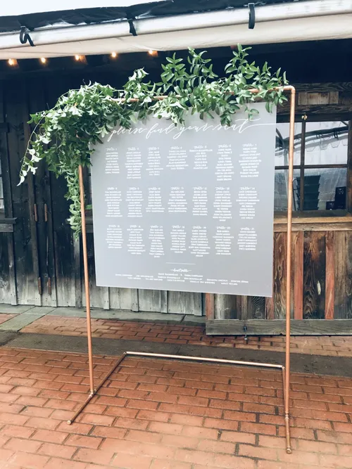 Copper Seating Chart Stand 