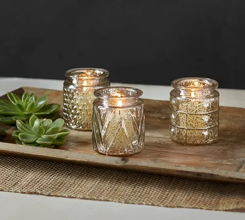 Pottery Barn Mercury Glass Jars