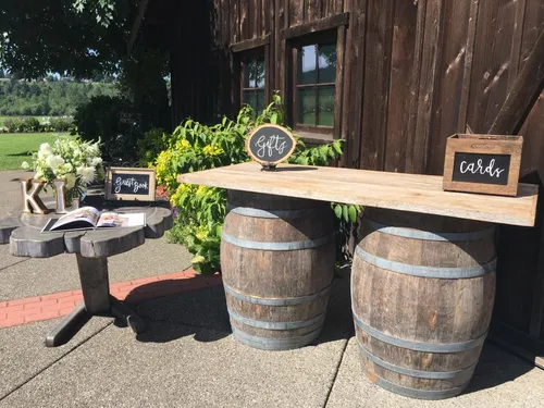 Wine Barrels Wood Top