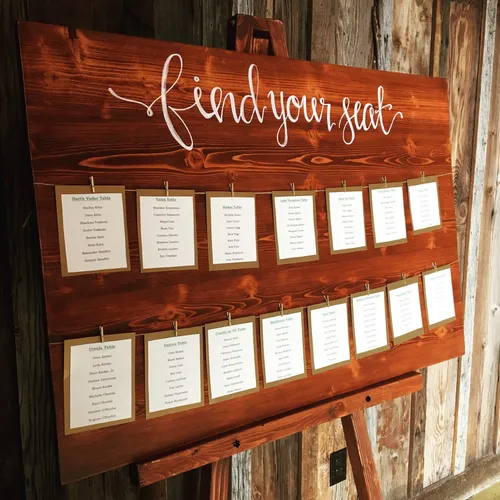 Find Your Seat Board and Easel