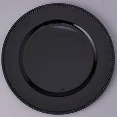 Black Plastic Charger Plate