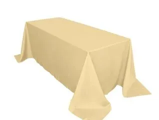 90x132 Champagne Rectangle Tablecloth