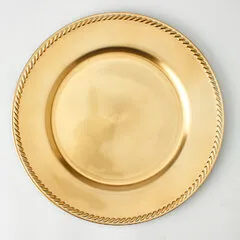 Gold Plastic Charger Plate