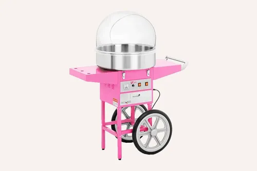 Zuckerwattemaschine mit Wagen - Pink