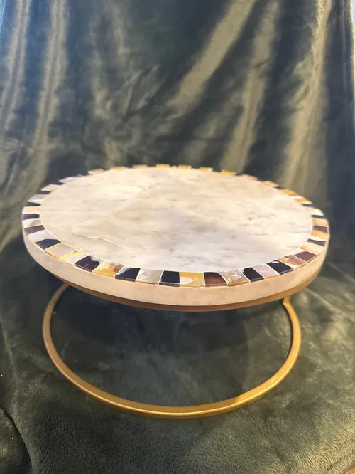 Refined Marble Cake Stand