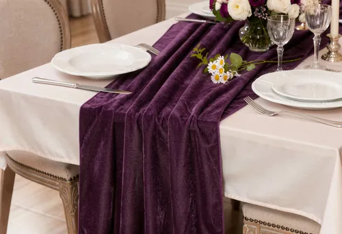 Statement 20X120 Sized Purple Velvet Runners