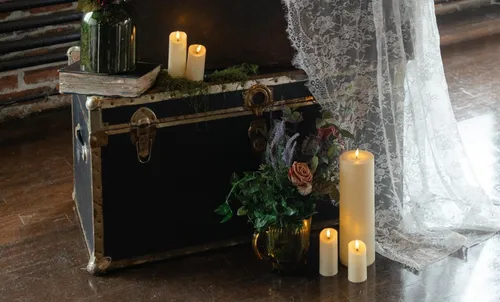 Vintage Black And Gold Chest