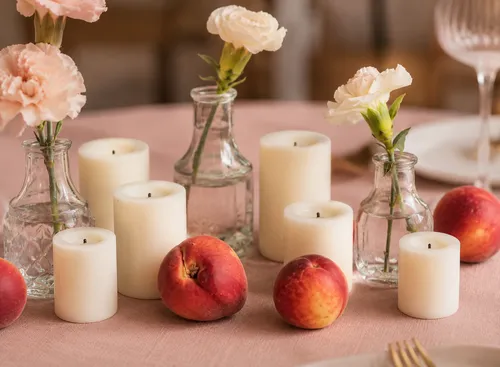 (Set of 8) Electric candles (4)  2in (4) 3in