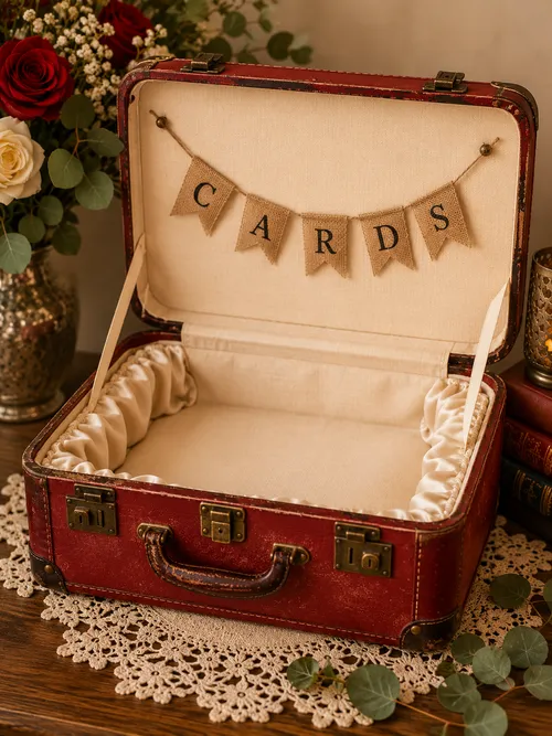 Vintage Red Suitcase
