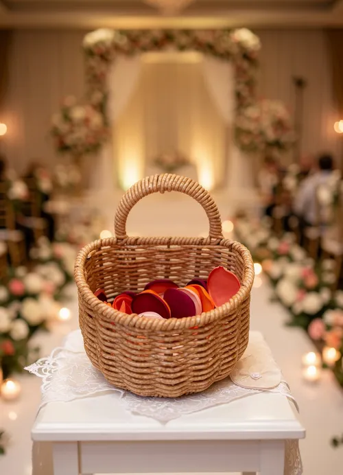 Decorative Small Flower Basket (6 in tall, 5.5 in wide)