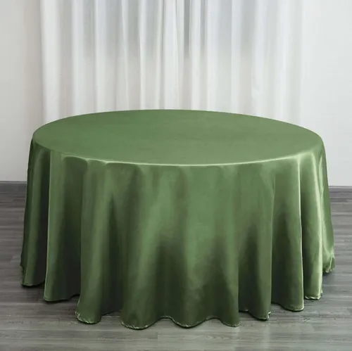 Luxe 120In Round Forest Green Table Cloth