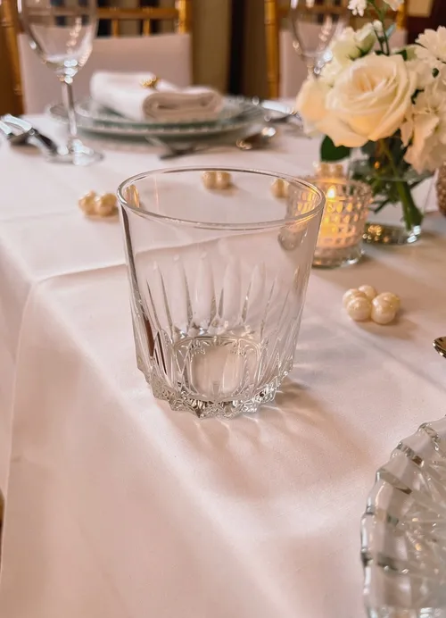 Refined Crystal Glass (4 in tall, 3 in wide)
