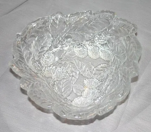 Indiana Glass Loganberry Amber Carnival Bon Bon Dish