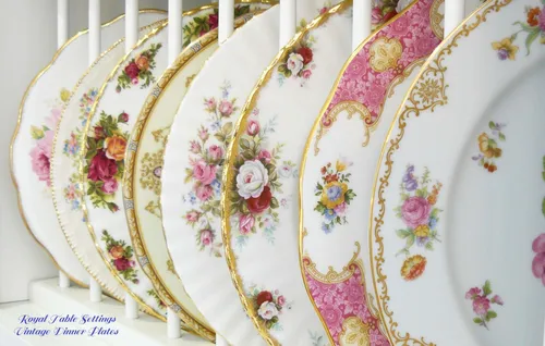 Mismatched Vintage Dinner Plates