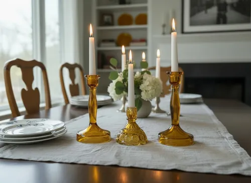 Yellow / Amber Candlesticks