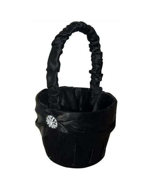 Black Flower Girl Basket