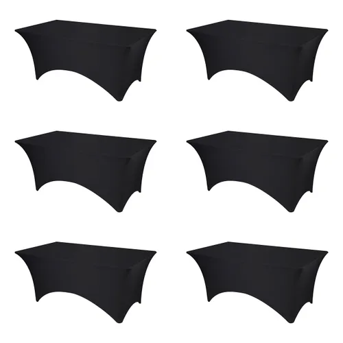 Black Spandex 6' Table Cover