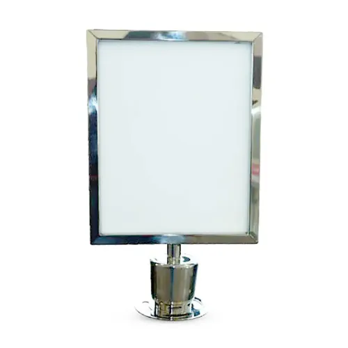Sign Holder | Attachment For Traditional Chrome Stanchion