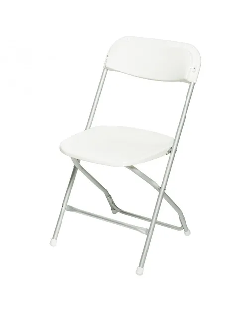 white aluminum folding chair