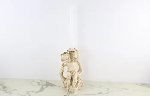 Vintage Cherub Candlestick Holder