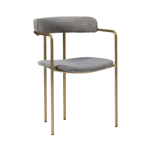 KATRIN Lennox Grey+Brass Dining Chair
