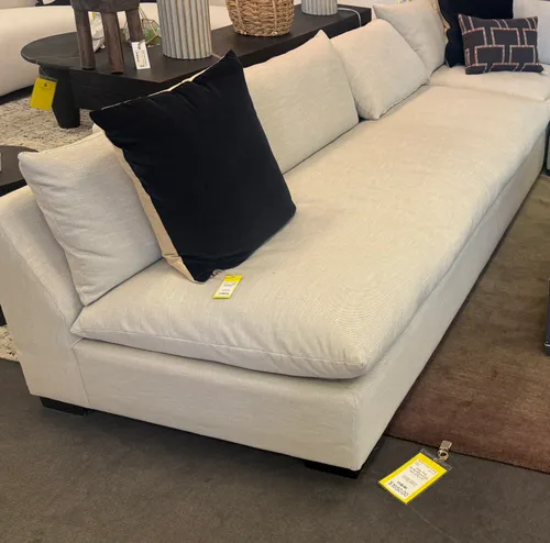 AMANDA Taupe Armless 12' Sofa