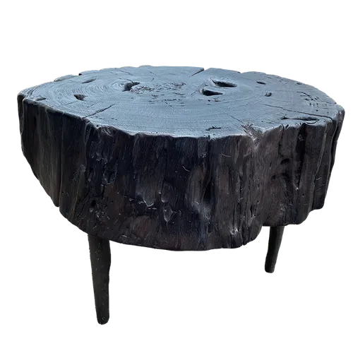 KATRIN Black Low Stump Side Table