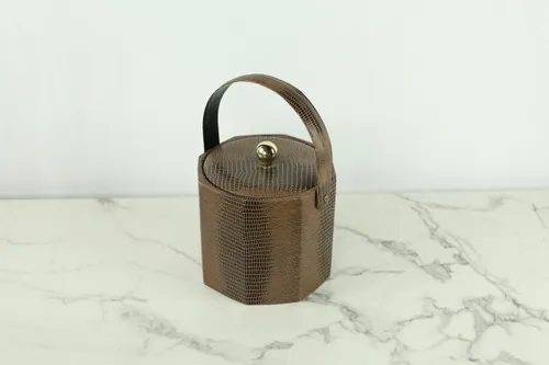 Snake Skin Ice Bucket - Brown
