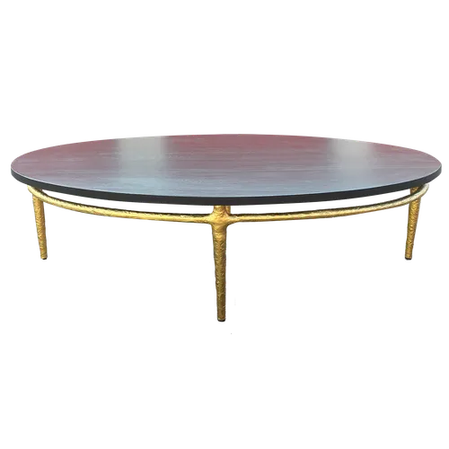 KATRIN Black+Gold Oval Coffee Table