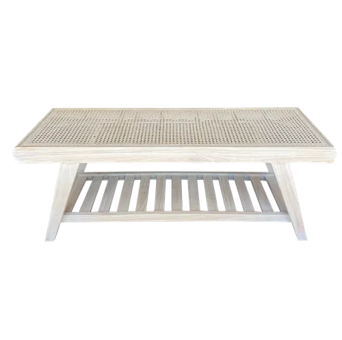KATRIN Whitewash Cane Bench