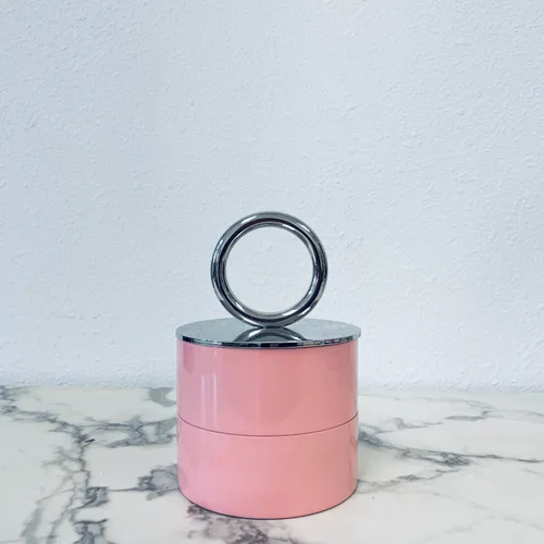 Pink and Chrome Canister
