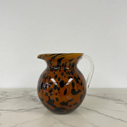 Leopard Glass Pitcher