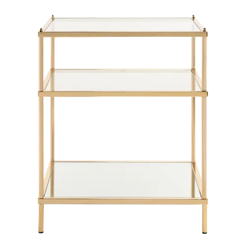 KATRIN Gold+Mirror Side Table/Bar Cart