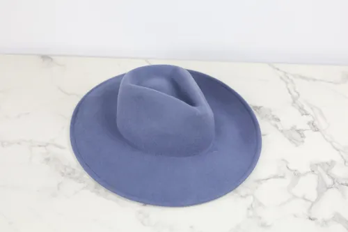 Dusty Blue Felt Hat