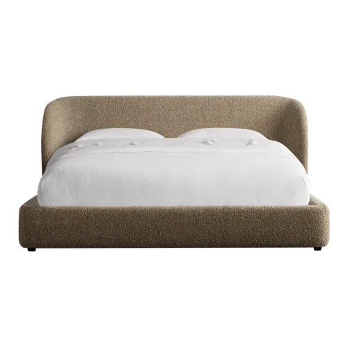 KATRIN King Bed Arhaus Adalyn Mustard Tweed