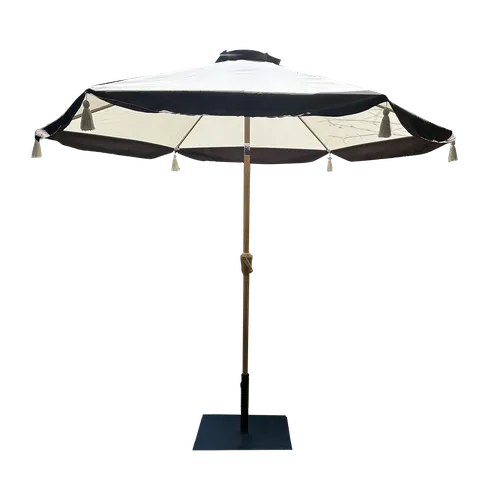 KATRIN Blk+Ivry Tassle Umbrella