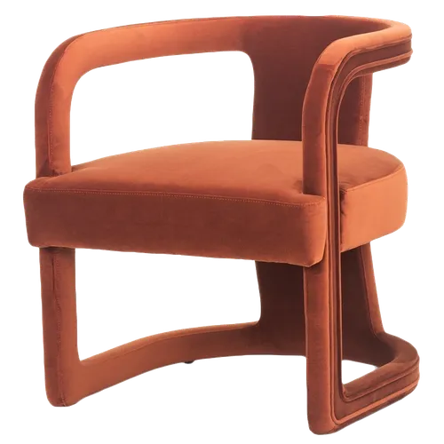 KATRIN Rust Velvet Chair