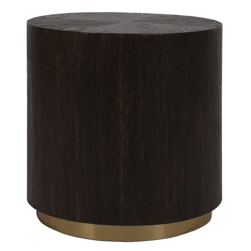 KATRIN Dark Brown Drum Side Table