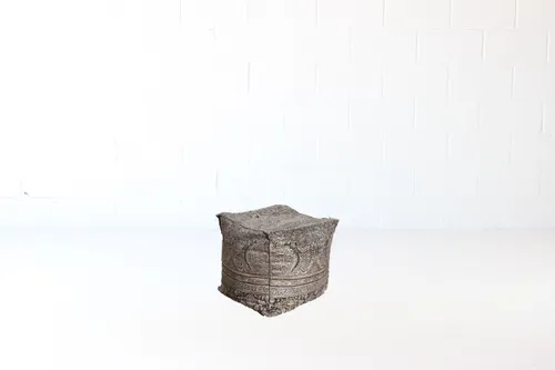 AMANDA Patterned Pouf Ottoman