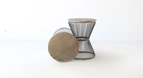 AMANDA Drum Circle End Table