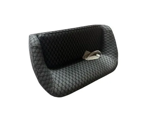 AMANDA Black Loveseat w/ Gold Legs