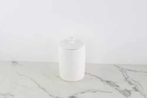 White Ceramic Canister 