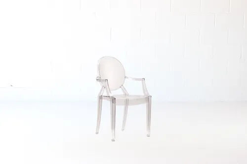 AMANDA RETIRED $50 Invisible Armed Dining Chair