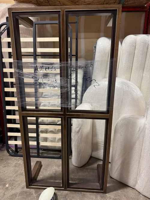 AMANDA Vintage Lane Coffee Table x4 Smoke Glass Panels