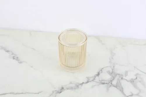 Beige Glass Jar