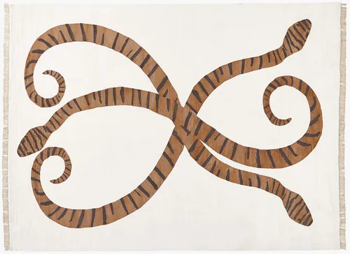 KATRIN White Snake Rug 6x9