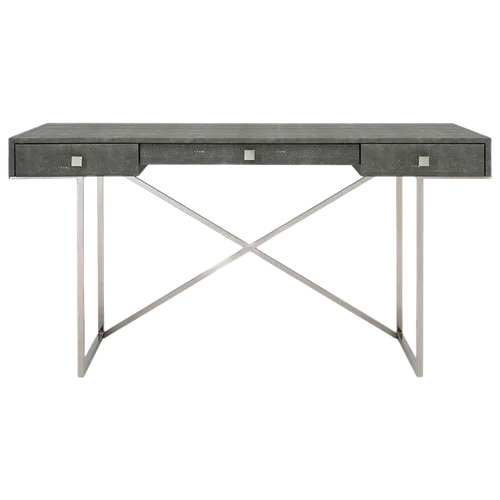 KATRIN CB2 Avalon Green Shagreen Desk